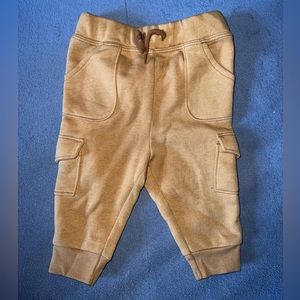 Camel baby cargo joggers. 3-6 months